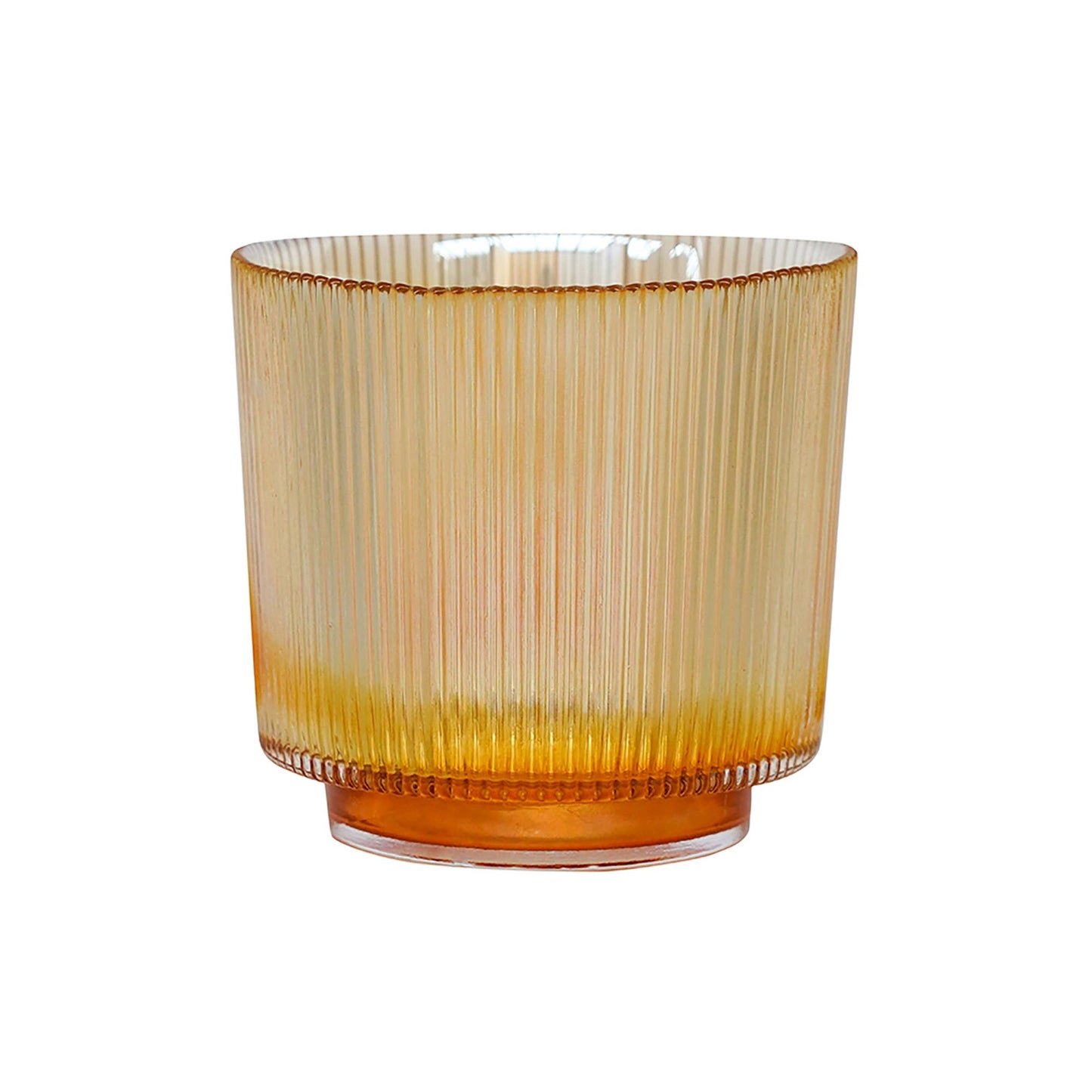 White background studio shot of glass holder.