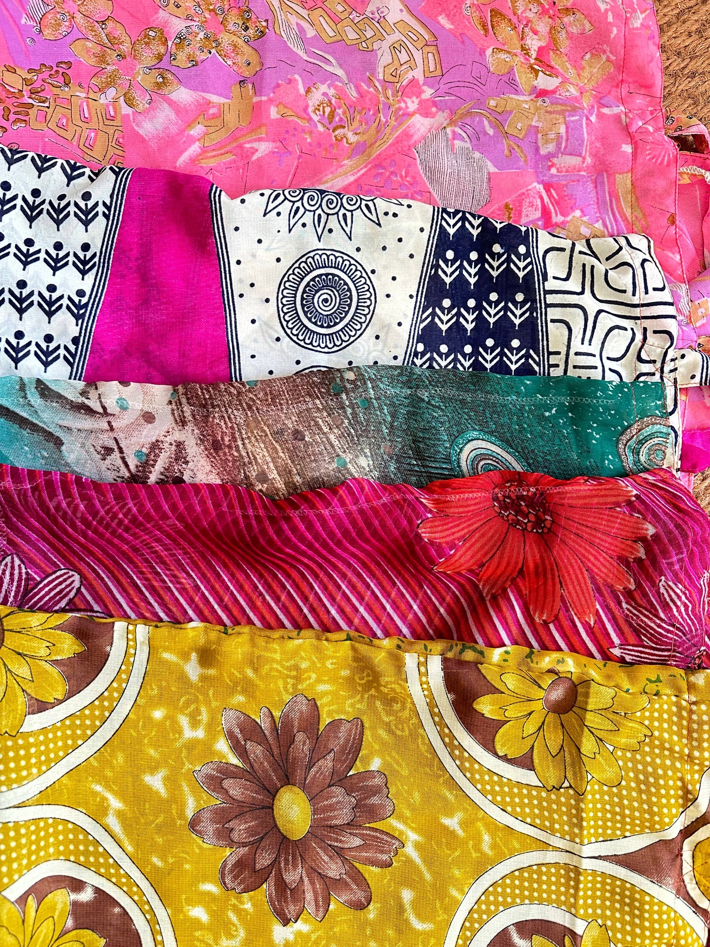 Upcycled Sari Shopper tote Bag: Assorted