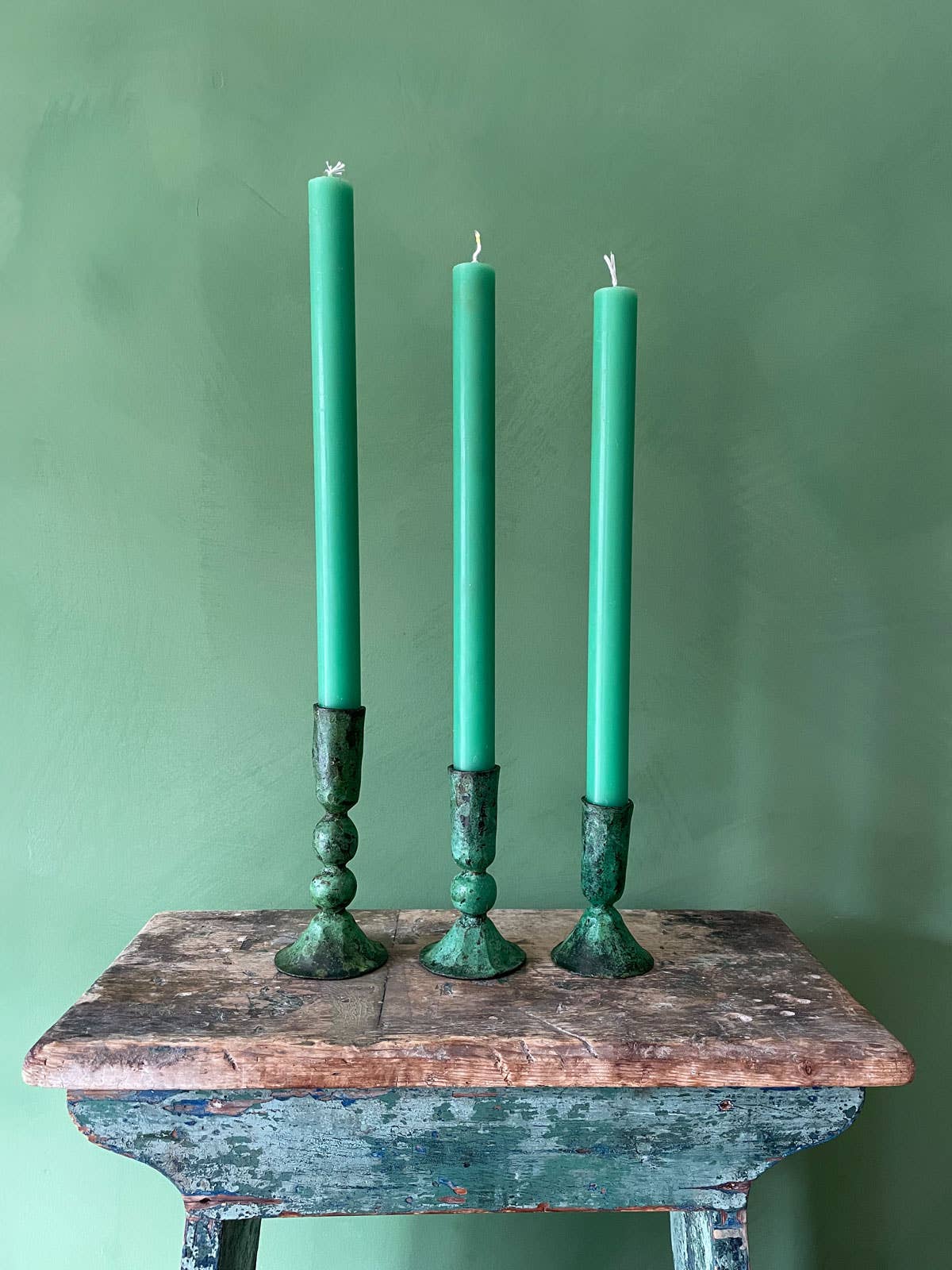 Austen Verdigris Candlesticks