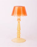 Lamp-Style Glass Tealight Holder Orange/Yellow