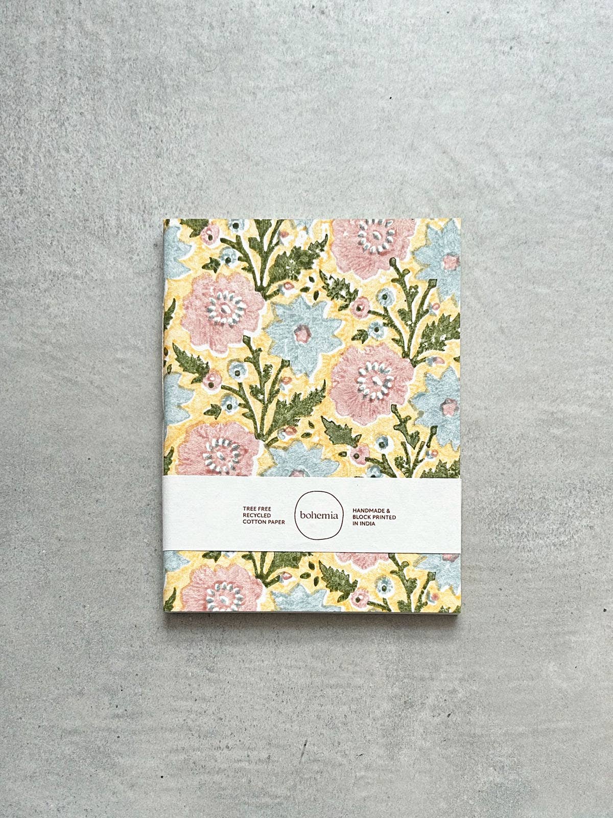 Floribunda Handmade Notebook, Buttermilk