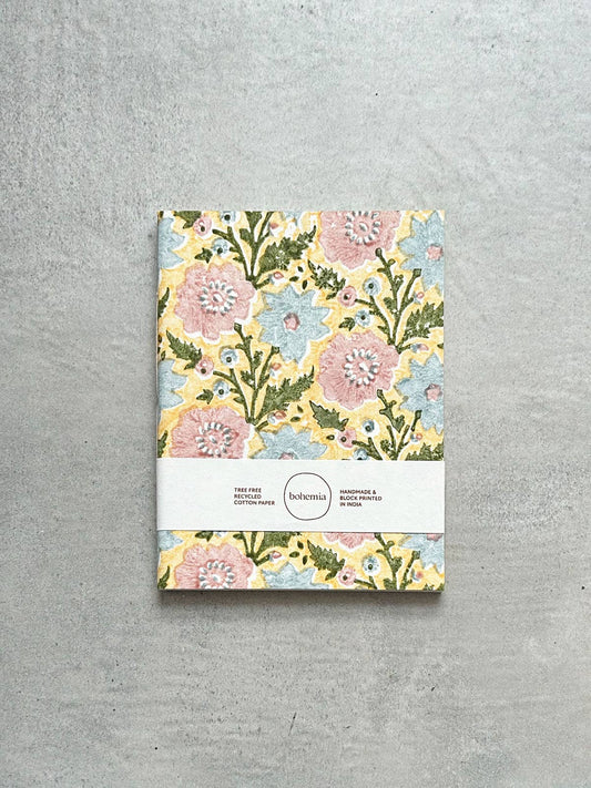 Floribunda Handmade Notebook, Buttermilk