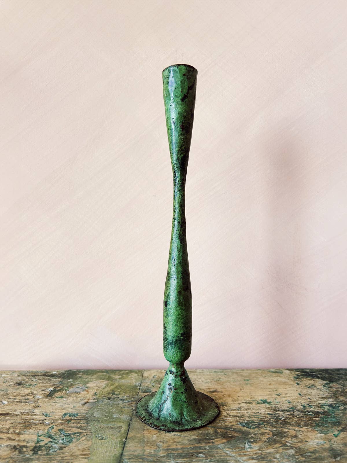 Verdigris Candlestick, Shelley: Large