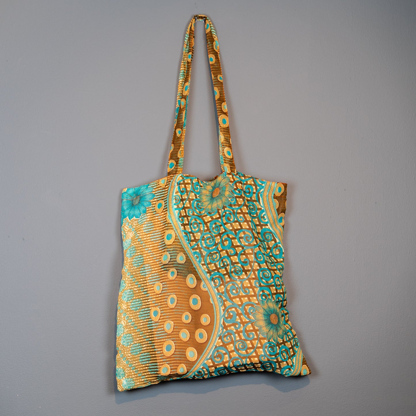 Upcycled Sari Shopper tote Bag: Assorted