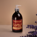 Repair shop handwash with lavender blooms at side. Great gift for gardener.