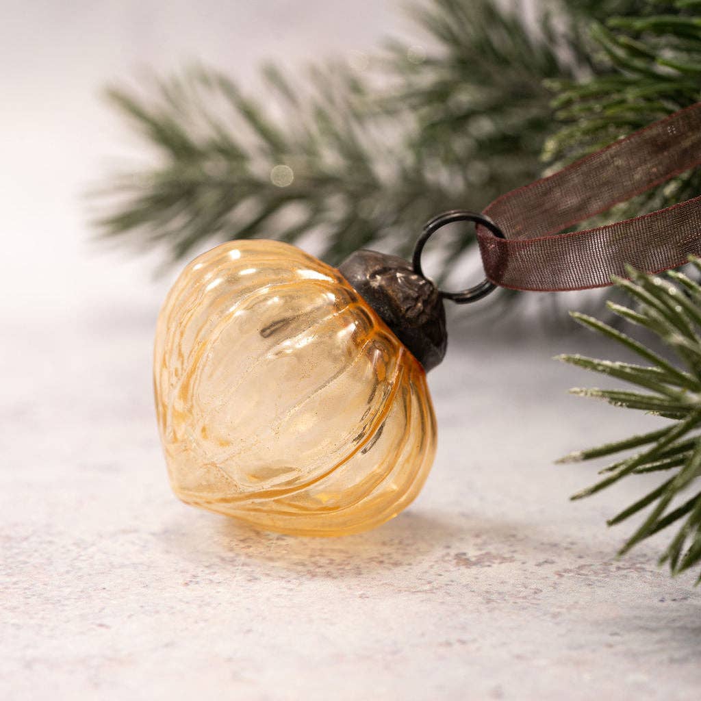 Champagne Crackle Christmas - Set of 6 Mini Baubles