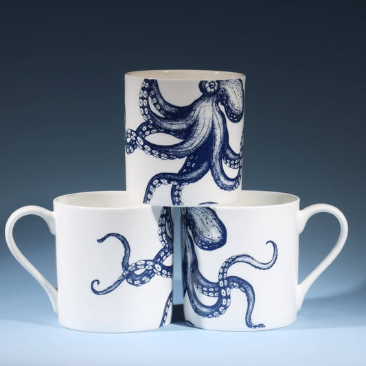 Bone China Octopus Mug