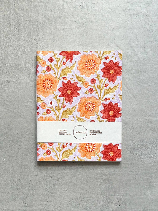 Floribunda Handmade Notebook, Lilac