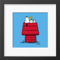 Peanuts House Framed Print Handmade