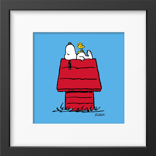 Peanuts House Framed Print Handmade