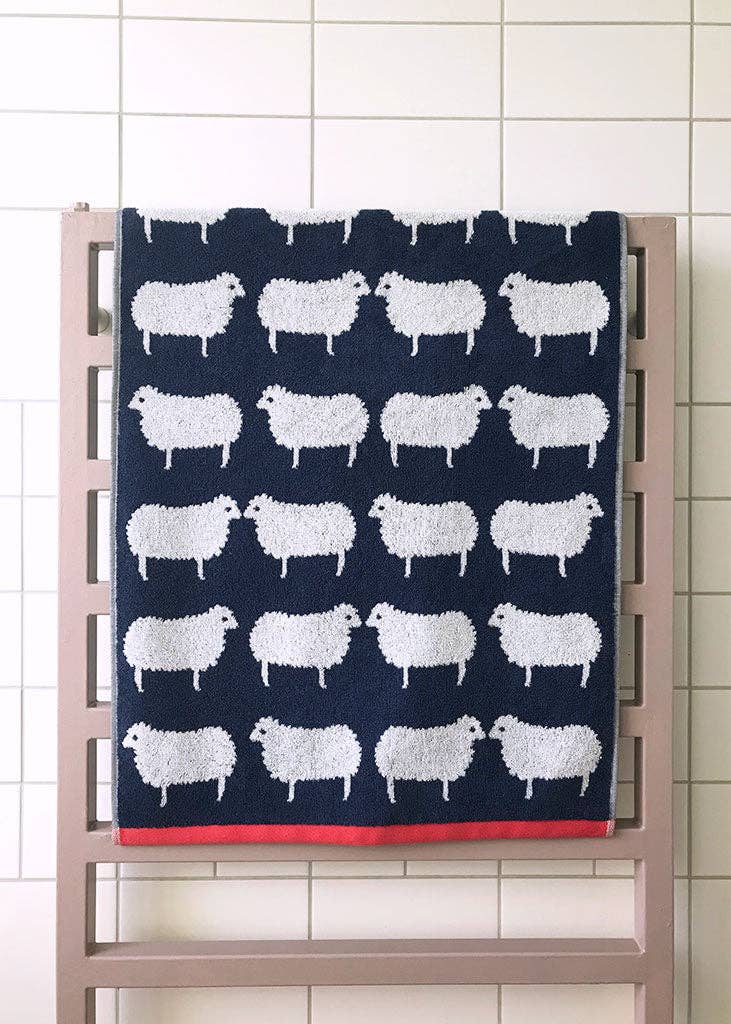 Kissing Sheep Organic Cotton Hand Towel